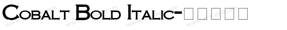 Cobalt Bold Italic字体转换